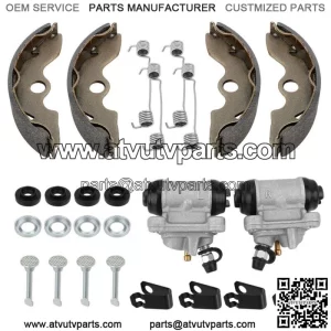 Front Brake Wheel Cylinder & Shoes Pins for Honda TRX300 2x4 FourTrax 300 93-00 (For: Honda)