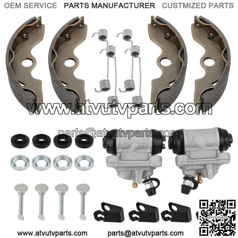 Front Brake Wheel Cylinder & Shoes Pins for Honda TRX300 2x4 FourTrax 300 93-00 (For: Honda)