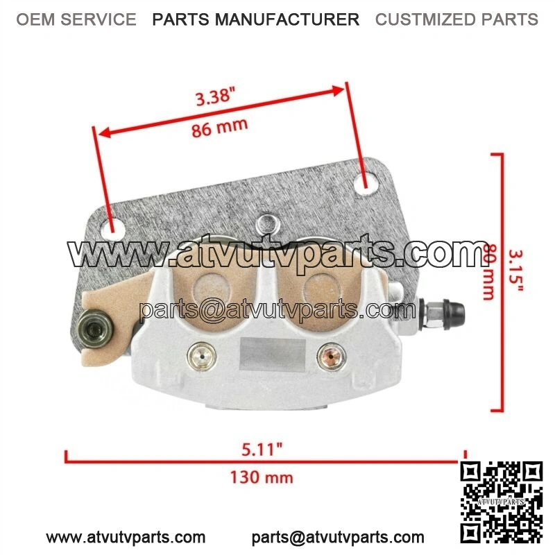 Front Left Right Brake Caliper w/ Pad for Yamaha YFZ 450 YFZ450R YFZ450X 2004-25 - Image 3