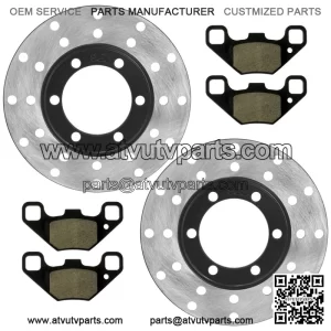 0454412 Front Brake Disc & Pads For Polaris RZR 170 2009-21 Left & Right