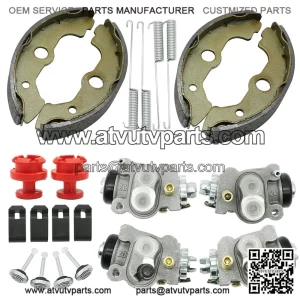 Front Brake Wheel Cylinders w/Shoes Kit for Honda Rancher 350 400 TRX350 TRX400