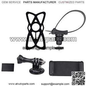 UTV Side by Side Roll Bar Phone Mount Compatible with Polaris RZR, General, Ranger and Most Other UTV Brands - Holds Smartphones, GoPro, Other Action Cams - Phone Holder Clip, GoPro Mount Incl