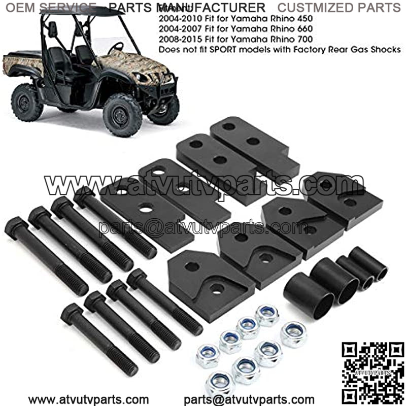 ATV Full Lift Kit 2inch Full Suspension Lift All?Terrain Vehicle Lifting Tool Black Fit for Yamaha Rhino 450/660/700 - Image 4
