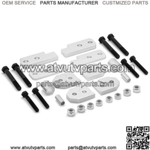 Fits Yamaha 2" Front + Rear Lift Kit 450 + 660 + 700 ATV Full Suspension Lift (Silver) T6 Billet