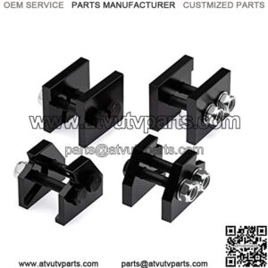 Fits Yamaha 2" Front Rear Lift Kit Grizzly 550 + Grizzly 700 IRS ATV Full Leveling Lift Kit (Black) T6 Billet