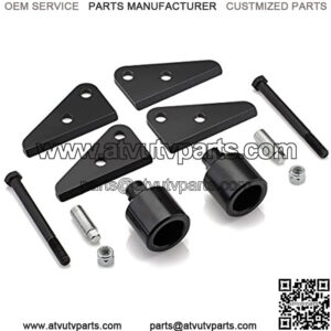 Fits Polaris 2" Front + Rear Lift Kit For 2005-2008 Ranger 500 + 700 ATV Suspension Lift (Black) T6 Billet