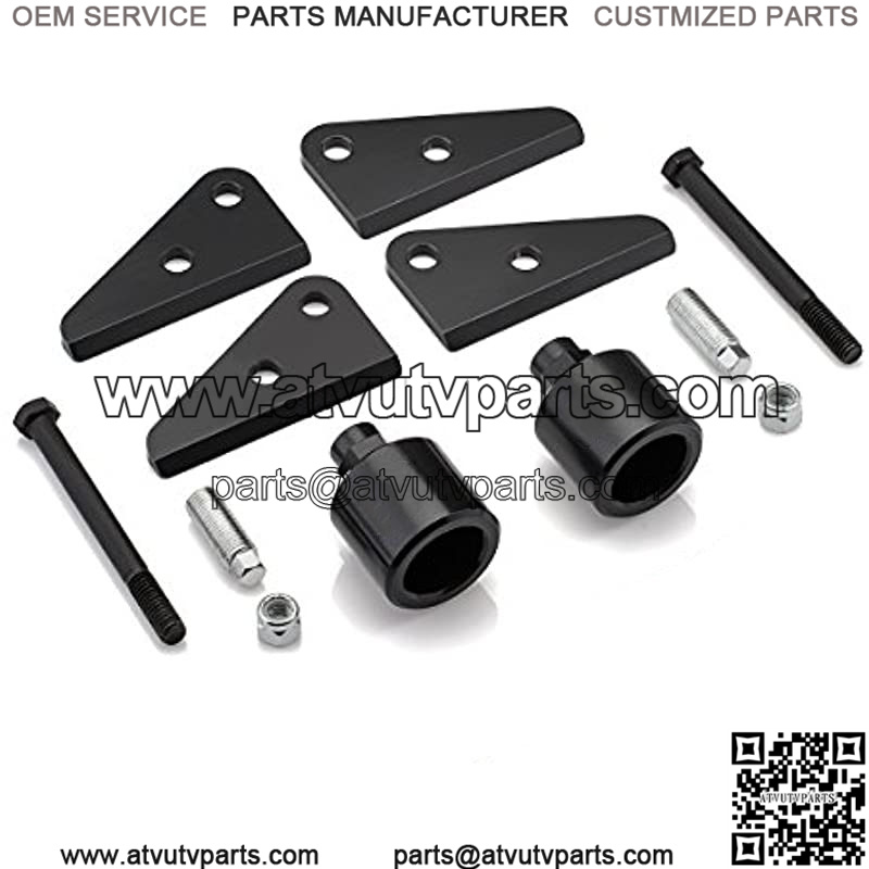 Fits Polaris 2" Front + Rear Lift Kit For 2005-2008 Ranger 500 + 700 ATV Suspension Lift (Black) T6 Billet - Image 2