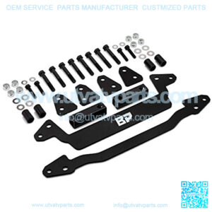 Fits Brute Force 650i 750i 2" Front 2" Rear Lift Kit Kawasaki UTV Full Lift Kit (Black) Steel