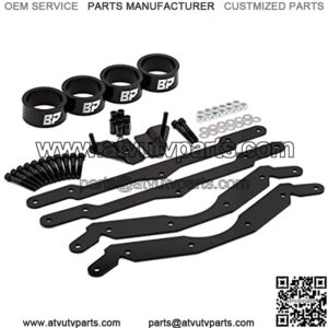 Fits Polaris 3" Lift Kit + Sway Bar Quick Disconnect + Spring Spacers RZR 800 Side-By-Side ATV Suspension Lift (Black) High Carbon Steel