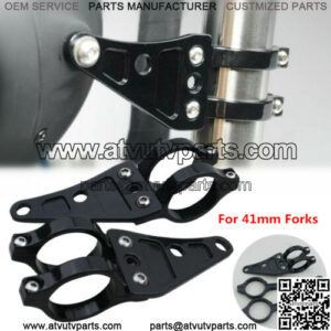 2PCS Motorcycle ATV Bikes Front Fork Headlight Bracket Aluminum Mount Clamp 41MM