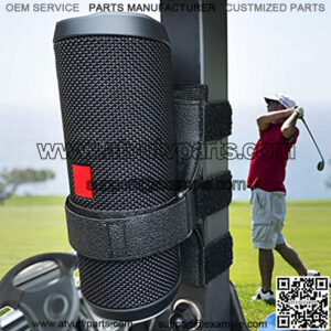 Portable Speaker Mount for Golf Cart Accessories - Adjustable Strap Fits Bluetooth WireleSpeaker Strap Attachment to Railing/Crobar/Frame Black