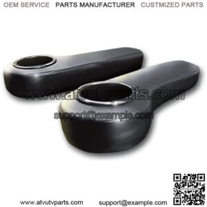 Golf Cart Rear Seat Armrest Cushion with Cup Holder (Set of 2)