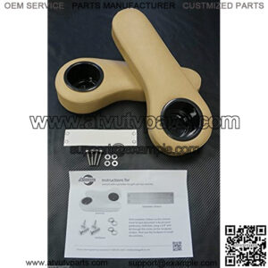 GOLF Clubs & Equipment EZGO/Club Car/Yamaha Cart Rear Seat Arm Rest Cushion Cup Holder (Tan)
