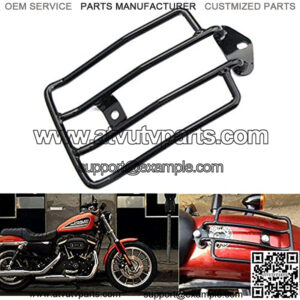 Motorcycle Rear Solo Seat Luggage Shelf Rack Steel Standard Rear Fender Rack Bracket For Harley XL Sportster 883 1200 2004-2015 With Stock Seats (Black)