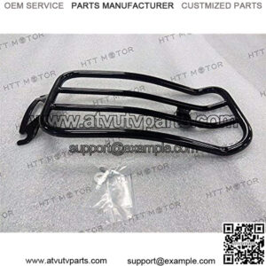 LR13+500-SHK- Black Solo seat Luggage Rack+CNC Bolt Compatible with Harley 97-15 Touring FLH/FLT