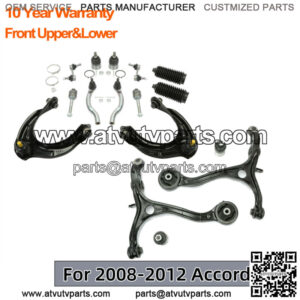 16Pc Front Upper Lower Control Arm Tidrod Suspension Kit for 08-12 Honda Accord