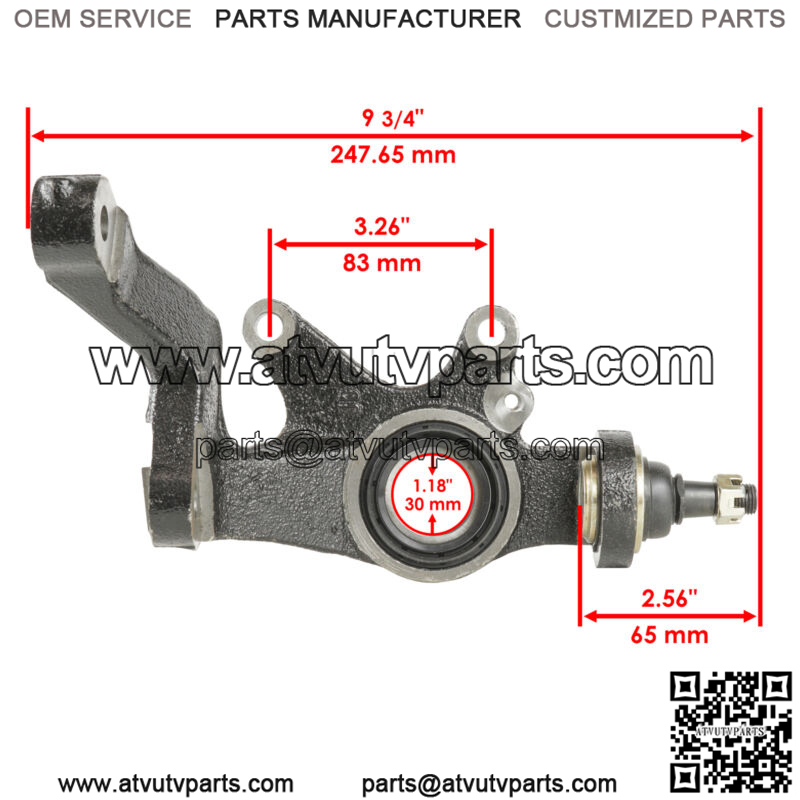 Front Right Steering Wheel Knuckle fits Yamaha Rhino 450 YXR450F 4X4 2006 - 2009 - Image 2