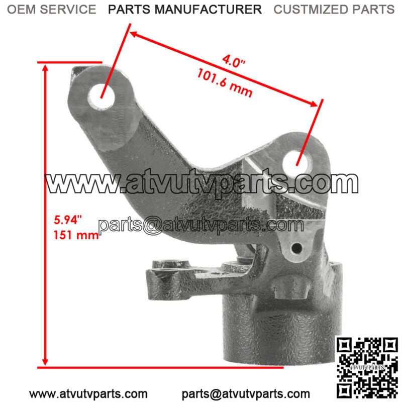 Front Right Steering Wheel Knuckle fits Yamaha Rhino 450 YXR450F 4X4 2006 - 2009 - Image 3