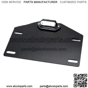 Steel Heavy Duty License Plate Holder + White LED Illumination Light For ATV UTV