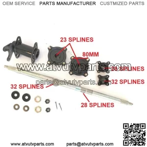 Complete Rear Axle Bearing Carrier Hub FITS Coolster 3125C 3125C-2 ATV QUAD