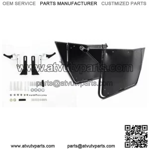 UTV Metal Doors Compatible with 2008-2014 Polaris RZR 800, 2009-2014 Polaris RZR-S 800, 2011-2014 Polaris RZR XP 900, 2012-2019 Polaris RZR 570 2-Door Model Heavy Duty Automotive Style Latch, 2Pcs