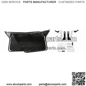 Black Metal Doors for 2008-2014 Polaris RZR 800/ S 800/ XP 900/570, 2 Pair Accessories