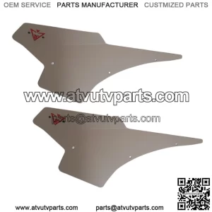 Can am Maverick X3 2017-23 Side Racing Number Plates Holder Pair Mocha Red