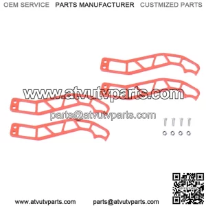 4PCS Red Door Latches Handles For 17-23 Can-Am Maverick X3/X DS RS Turbo R Max