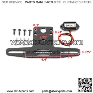 UTV Universal 6-LED License Plate Bracket Holder For Yamaha YXZ1000R/Wolverine (For: More than one vehicle)