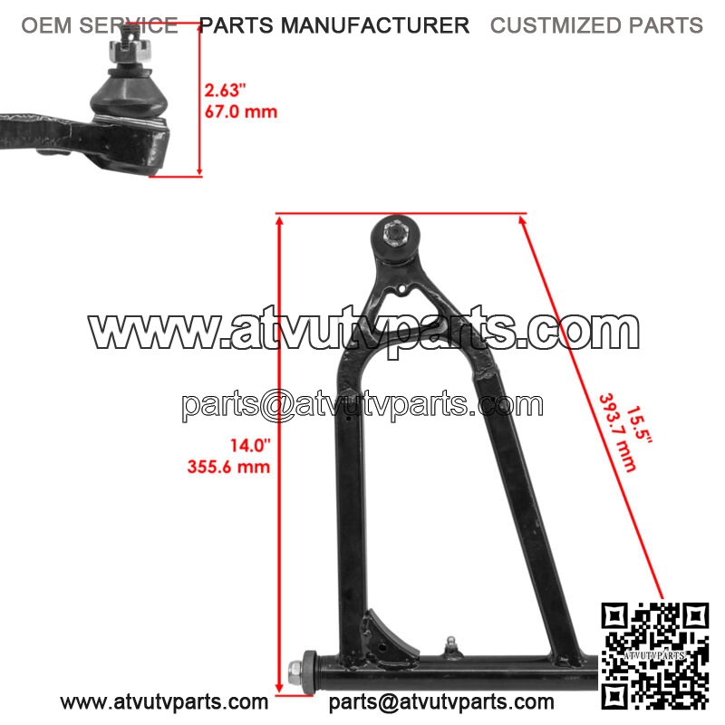 Front Upper Lower Left Right A-Arm for Yamaha RAPTOR 700 YFM700R 2006-09 - Image 2
