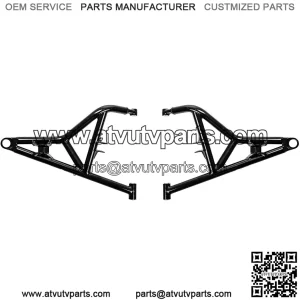Heavy Duty High Clearance Upper Front A-Arms for 2016-2021 Polaris RZR XP Turbo/XP 4 Turbo - Black - Includes 2 Upper A Arms - Non-Adjustable