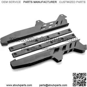 Heavy Duty Rear Trailing Arm Guards for Polaris RZR XP 1000 / XP 4 1000 (2014-2023) - Black | Aluminum Construction | Designed for OEM Trailing Arms | Sleek Design