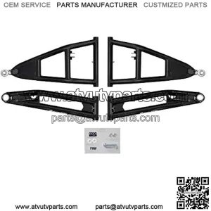 Heavy Duty High Clearance A Arms for Arctic Cat Wildcat Sport (2015-2017) - Includes 4 Arms and New UHMW Bushings!