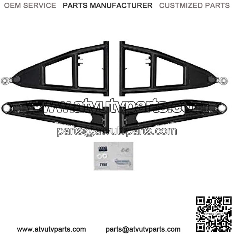 Heavy Duty High Clearance A Arms for Arctic Cat Wildcat Sport (2015-2017) - Includes 4 Arms and New UHMW Bushings!