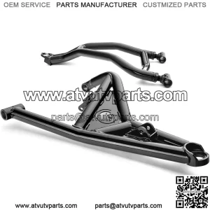 Atlas Pro 1.5" Forward Offset Front A-Arms for 2016-2021 Polaris RZR XP Turbo/XP 4 Turbo - Black | Made with 1.5" Diameter Tubing | Run up to 34" Tires!