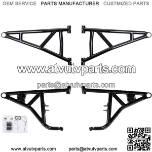 Heavy Duty High Clearance Front A-Arms for Polaris RZR XP 1000 / XP 4 1000 (2014+) - Black - Includes All 4 Arms - Non-Adjustable
