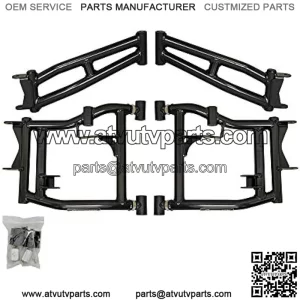 Heavy Duty High Clearance Rear Offset A-Arms for 2016-2020 Polaris RZR S 1000/2019-2020 S4 1000- Black