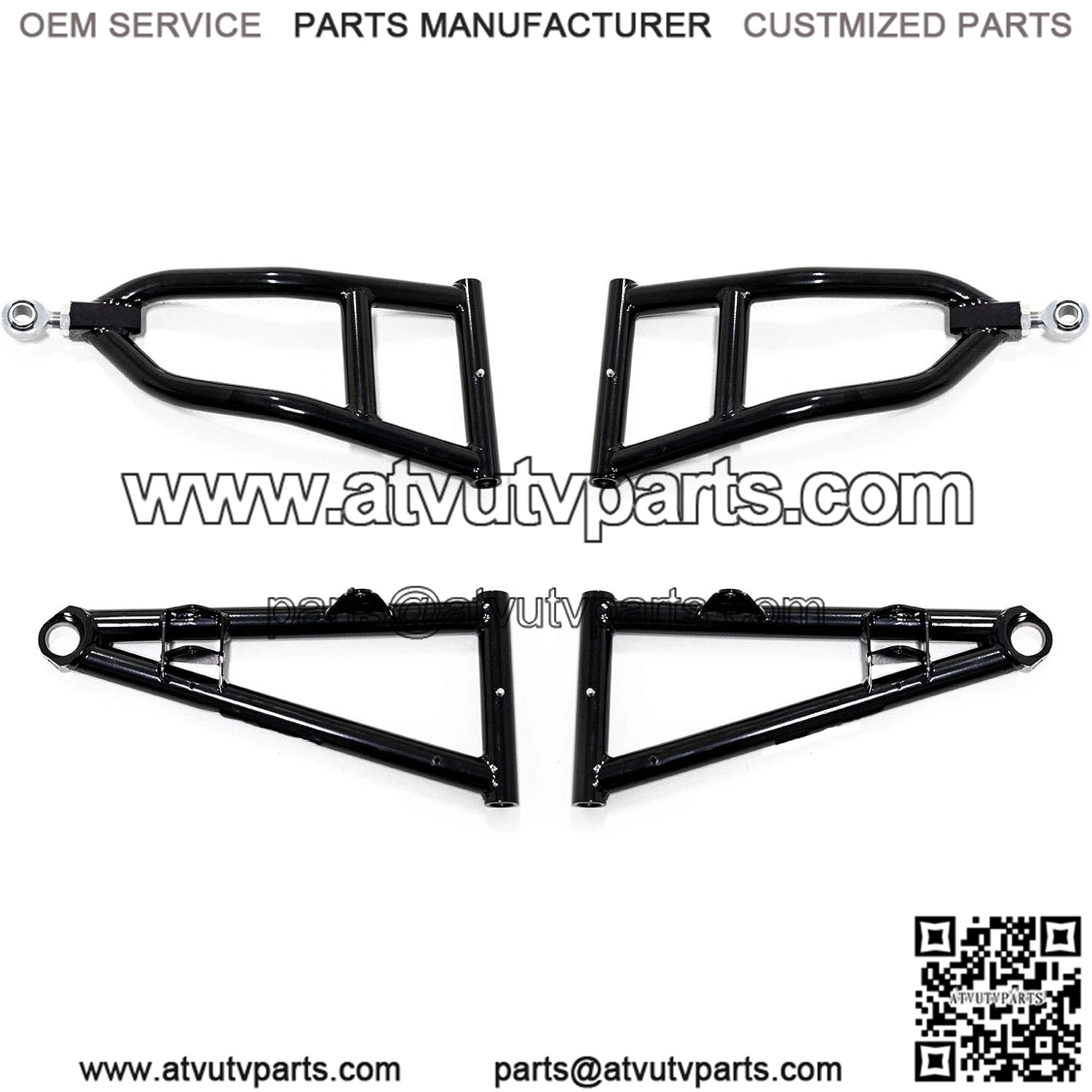 Heavy Duty High Clearance A-Arms for CFMOTO ZForce 1000 (2018+) - Black