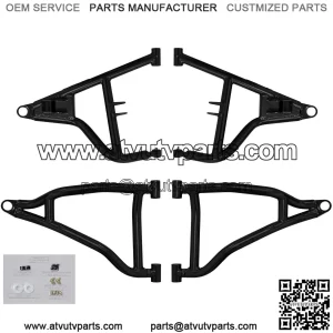 High Clearance A Arms for 2021+ Polaris RZR Trail S 900 / S 1000 | Fits Larger Tire Size | Black | 1.25 Tubing 25% larger Than Stock