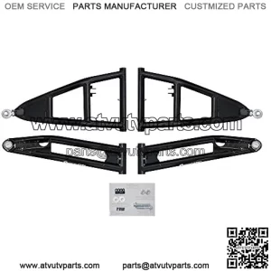 Heavy Duty 5" Long Travel Kit for Arctic Cat Wildcat Trail (2014+) - Black - Complete Kit With New Rhino Axles, A Arms, Tie Rods, Brake Lines, and More!