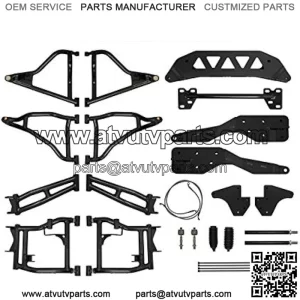 Heavy Duty Polaris RZR 900 to 900 S Suspension Conversion Kit (2015-2016) - Red - 1.5" Offset - Includes Rhino Axles, A Arms, Tie Rods, More!
