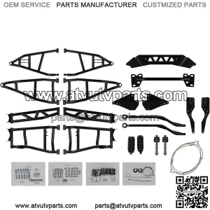 7-10" Lift Kit for 2021+ Polaris RZR Trail S 1000 Premium/Ultimate | Black | Run up to 36" Tires | Requires or OEM RZR Shocks | 75% Thicker A-Arms than OEM | Rhino 2.0 Axles Included