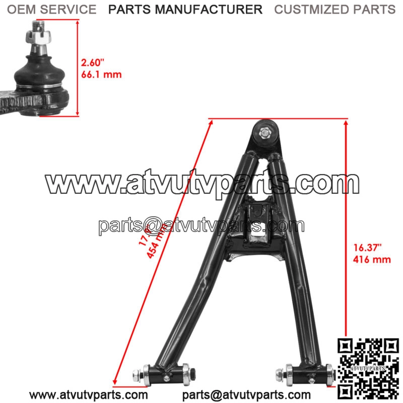 Front Lower Left A-Arm for Yamaha YFZ450 2004-2013 - Image 2