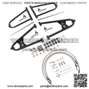 Front A Arms +2 +1 For Raptor 700 700R 2006-2017 W/Adjustable Brake Lines Clamps