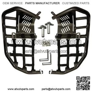 Yamaha YFZ 450 Nerf Bars  Pro Peg Heel Guard  Alba Racing  Black Black 199 T7 BB