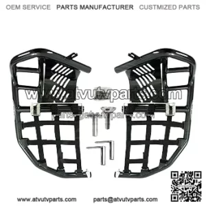 Suzuki LTZ 400 QUADSPORT Z (2003-2008) Propeg Nerf Bars Black Aluminum with Black Net