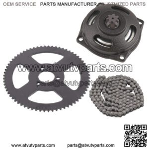 49CC mini motorcycle accessories transmission 25H chain kit 7 teeth engine gear 25H rear crankset 68 teeth