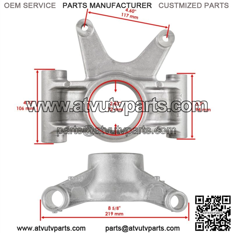 Rear Right Knuckle w/ Bearing Bushings for Polaris Scrambler XP 1000 2014 - 2020 (For: Polaris) - Image 2