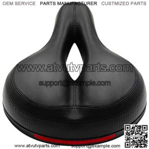 Bike Seat - Silicone Waterproof Sturdy Shock-Absorbing Mountains and Cities Bicycle Saddle Taillight Reflective Strip with Double Shock Absorber Ball Saddle ??Universal fit Saddle