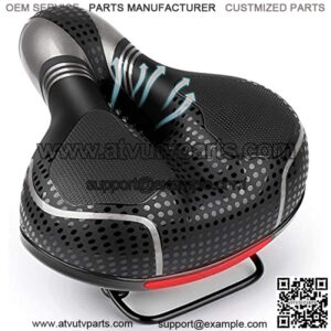 Bike Seat able Bicycle Seat Shock Absorbing Memory Foam Soft Bike Saddle with Taillight Reflective Strip, Waterproof Breathable Universal Fit Bike Seat Cushion for Men Women
